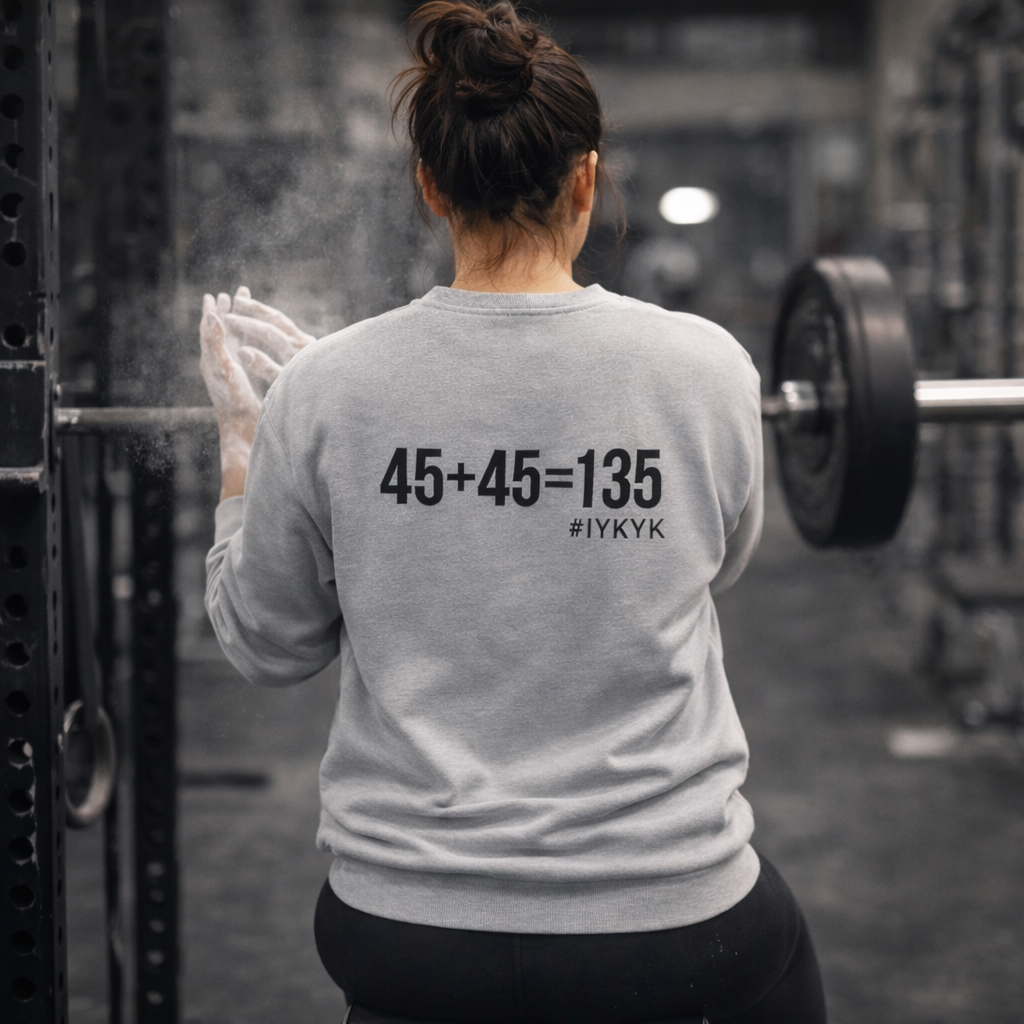 45 + 45 = 135 - Unisex Classic Long Sleeve T-Shirt - Black Print on Front & Back