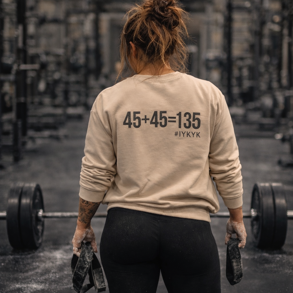 45 + 45 = 135 - Unisex Classic Long Sleeve T-Shirt - Black Print on Front & Back