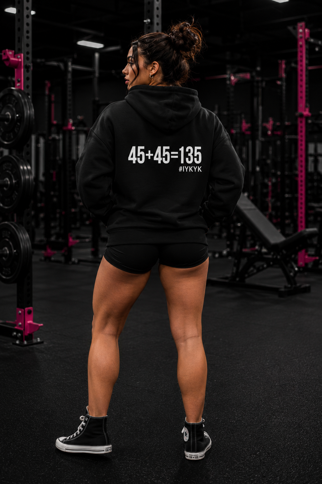 45 + 45 = 135  - Unisex Heavy Blend Hooded Sweatshirt  - White Logo Front & Back