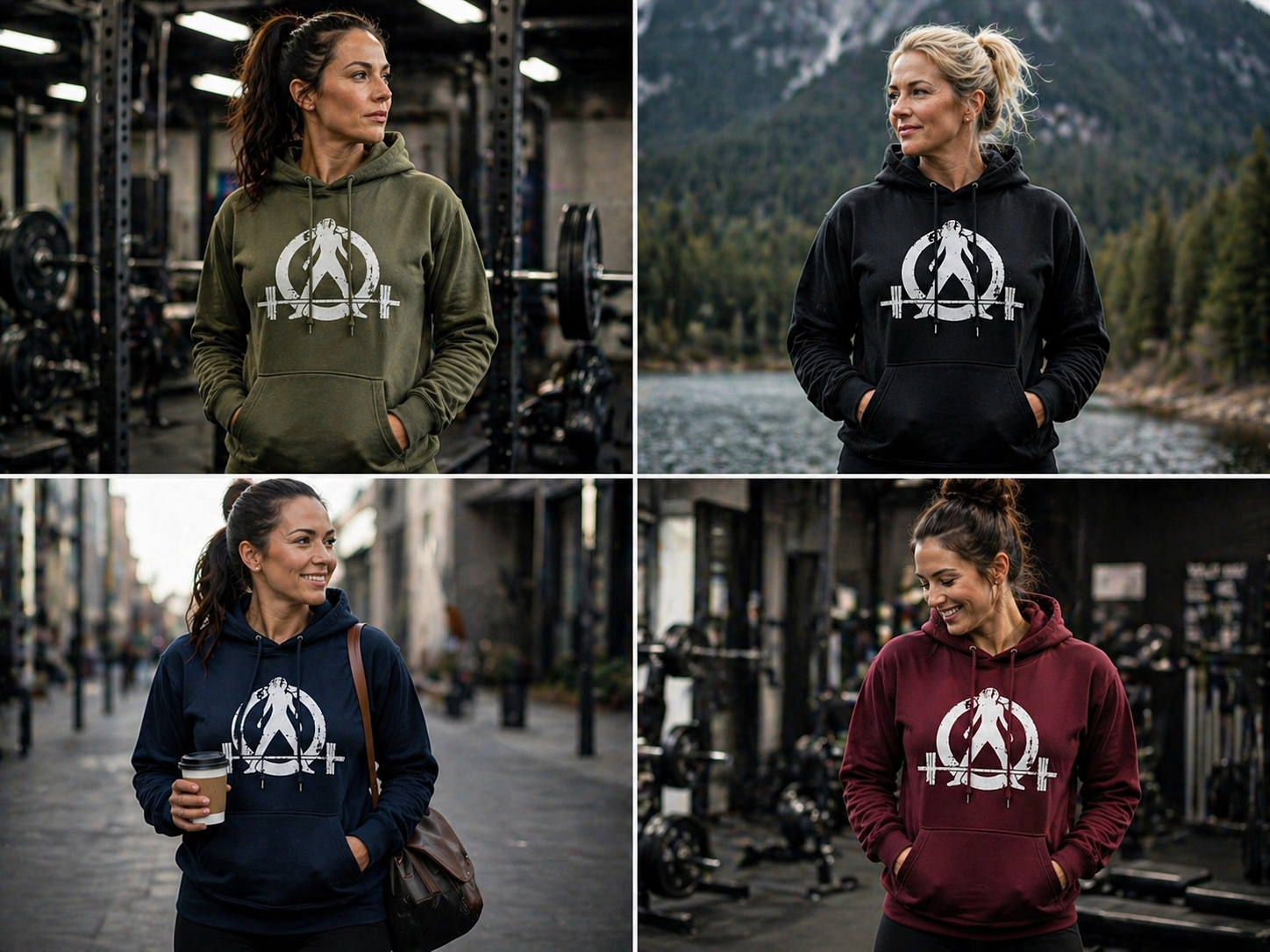 Distressed Logo - Unisex Heavy Blend Hooded Sweatshirt - White Logo - Plain Back  (BEST SELLER)