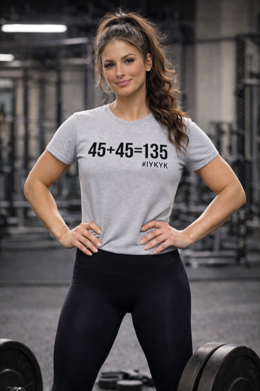 45 + 45 = 135 - Unisex Softstyle T-Shirt - Black Print on Front Plain Back