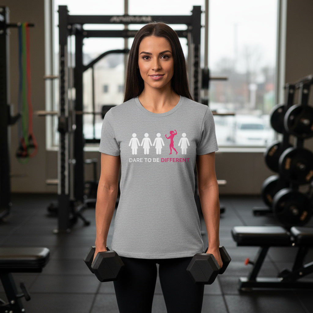 Dare To Be Different - Flex - Unisex Softstyle T-Shirt - Logo Front - Plain Back