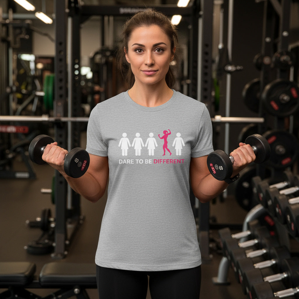 Dare To Be Different - Flex - Unisex Softstyle T-Shirt - Logo Front - Plain Back