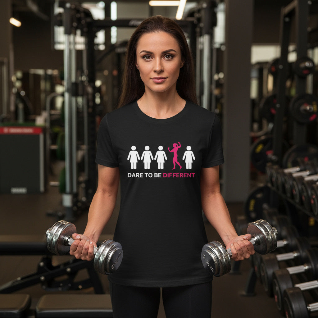 Dare To Be Different - Flex - Unisex Softstyle T-Shirt - Logo Front - Plain Back