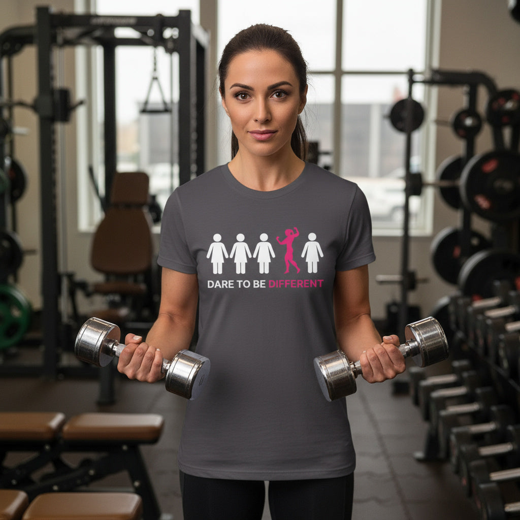 Dare To Be Different - Flex - Unisex Softstyle T-Shirt - Logo Front - Plain Back