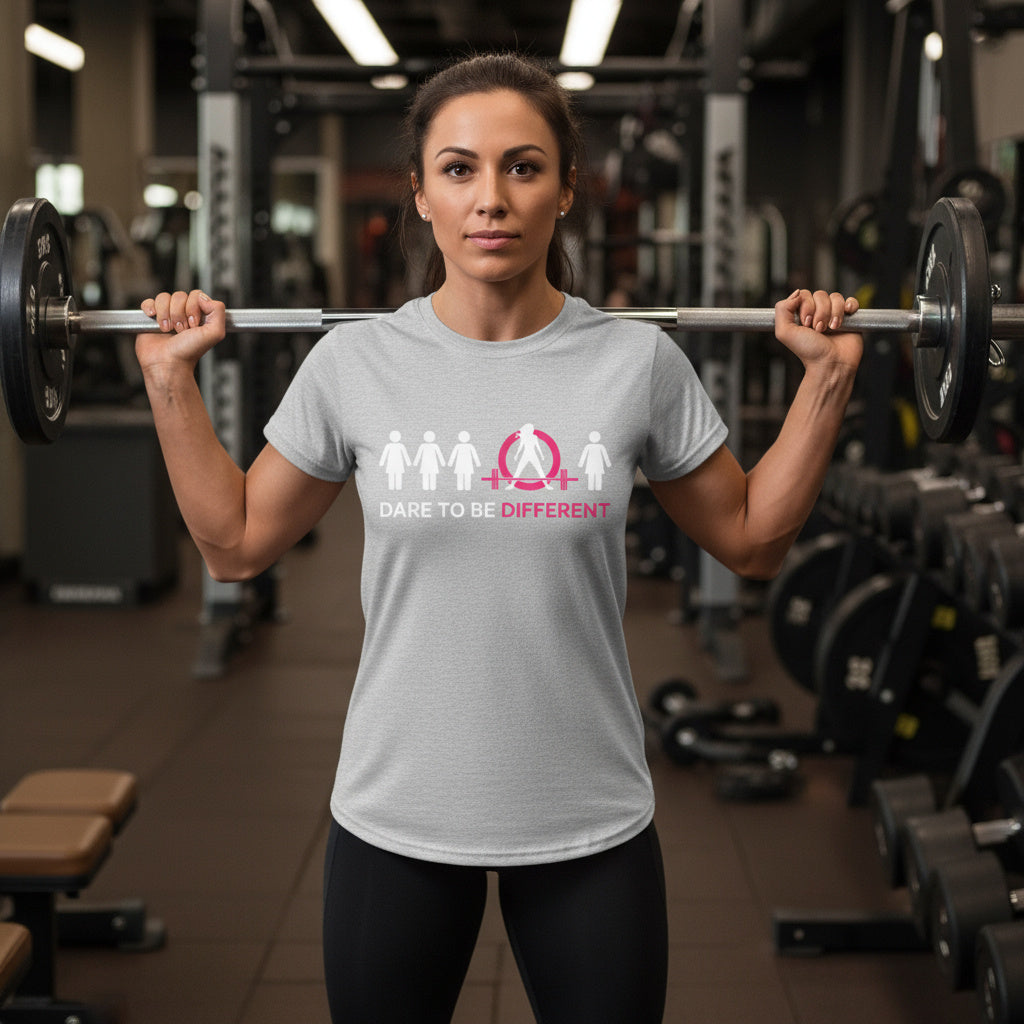 Dare To Be Different - Deadlift - Unisex Softstyle T-Shirt - Front Logo Plain Back