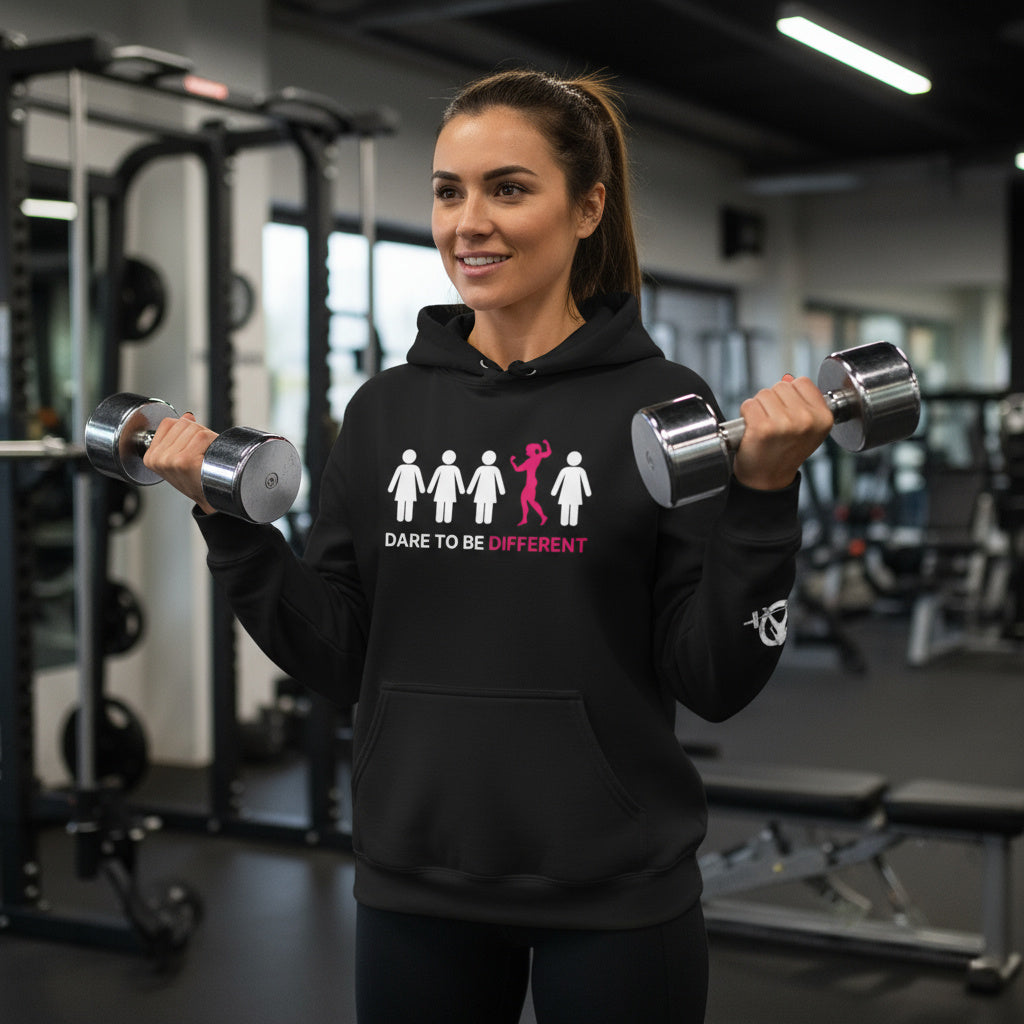 Dare To Be Different Flex - Unisex Heavy Blend Hooded Sweatshirt -  Print on Front & Plain Back