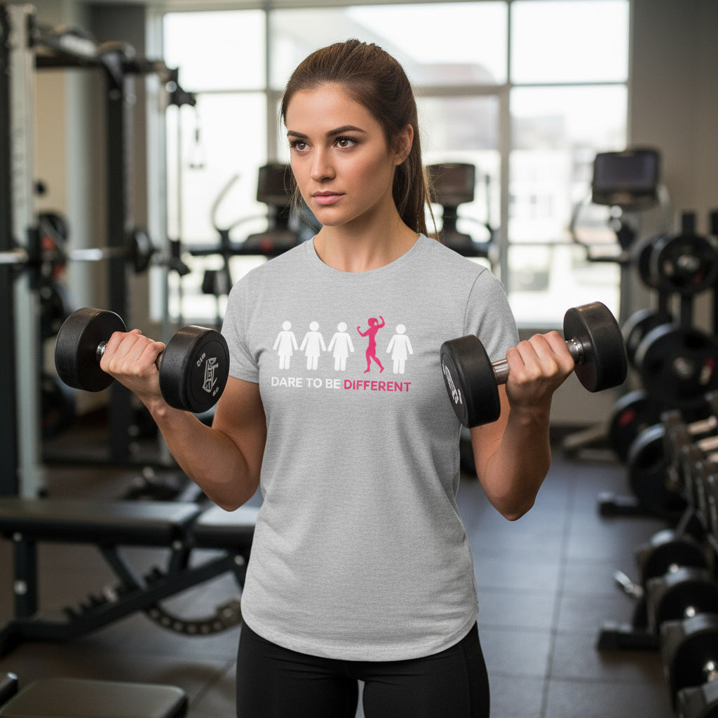 Dare To Be Different - Flex - Women's Softstyle Tee - Logo on Front - Plain Back