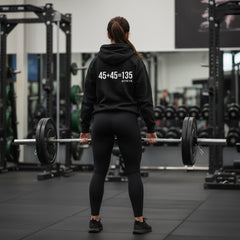 45 + 45 = 135  - Unisex Heavy Blend Hooded Sweatshirt  - White Logo Front & Back