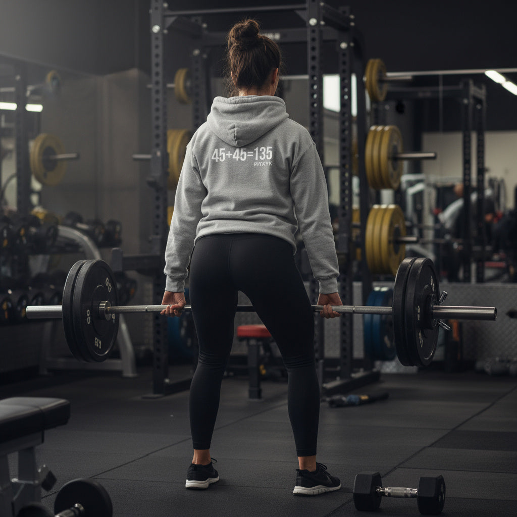 45 + 45 = 135  - Unisex Heavy Blend Hooded Sweatshirt  - White Logo Front & Back