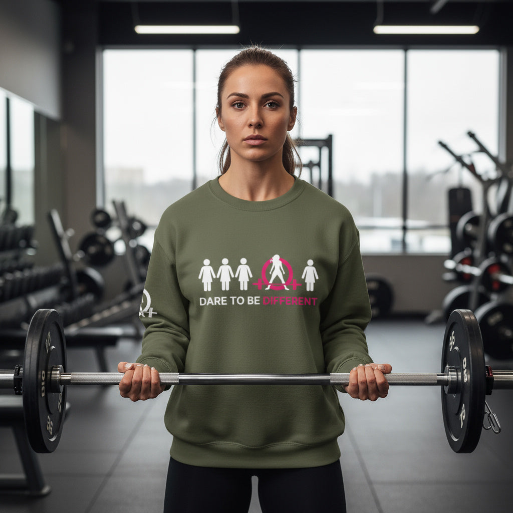Dare To Be Different - Deadlift - Unisex Heavy Blend™ Crewneck Sweatshirt - Front  Logo Plain Back