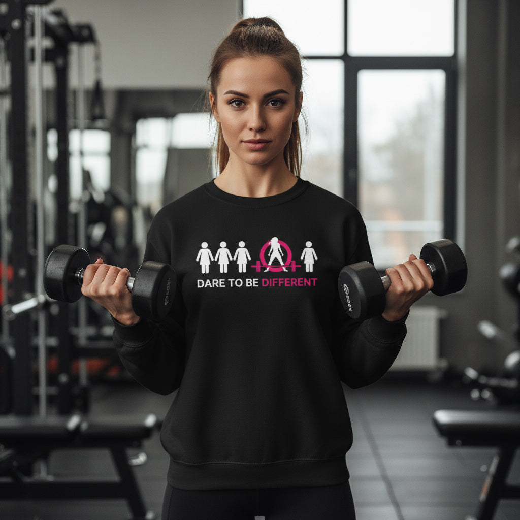 Dare To Be Different - Deadlift - Unisex Heavy Blend™ Crewneck Sweatshirt - Front  Logo Plain Back