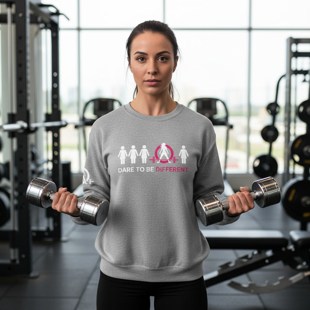 Dare To Be Different - Deadlift - Unisex Heavy Blend™ Crewneck Sweatshirt - Front  Logo Plain Back