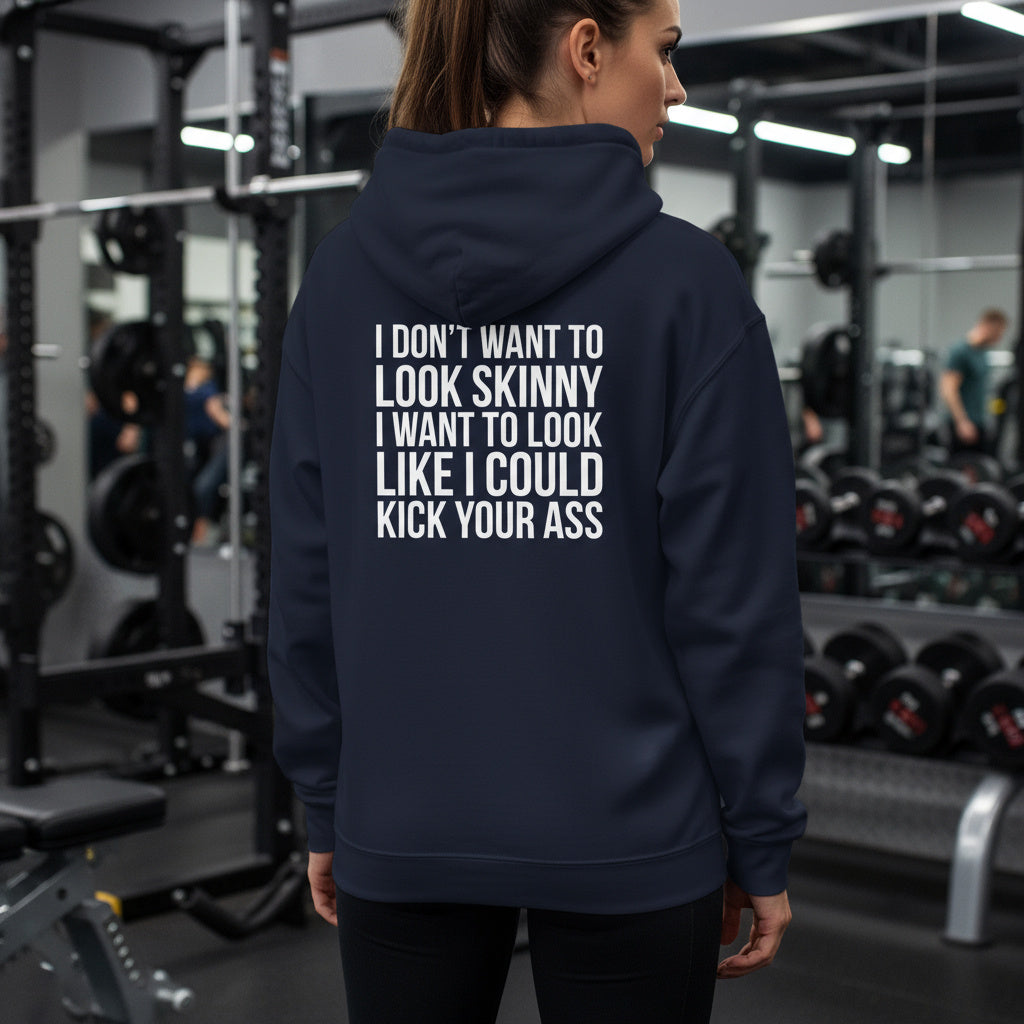 Kick Your Ass - Classic Logo White - Unisex Heavy Blend Hooded Sweatshirt (BEST SELLER)