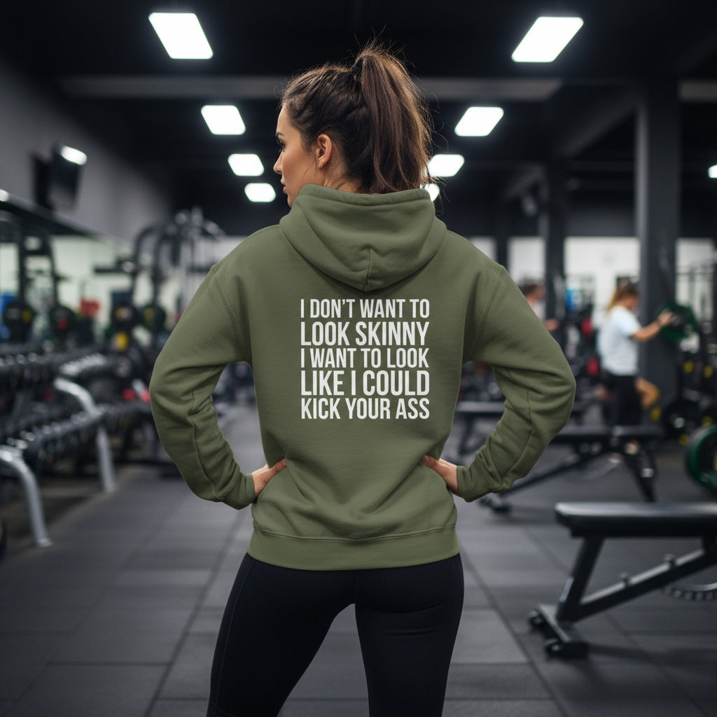 Kick Your Ass - Classic Logo White - Unisex Heavy Blend Hooded Sweatshirt (BEST SELLER)