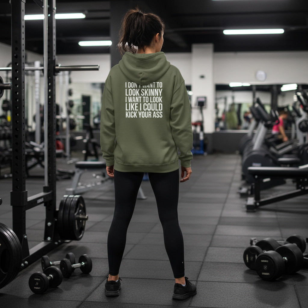 Kick Your Ass - Classic Logo White - Unisex Heavy Blend Hooded Sweatshirt (BEST SELLER)