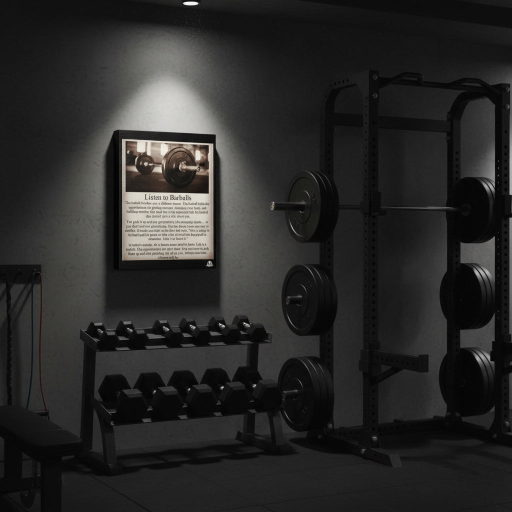 Listen To Barbells - Matte Canvas, Stretched, 1.25" - Best Seller