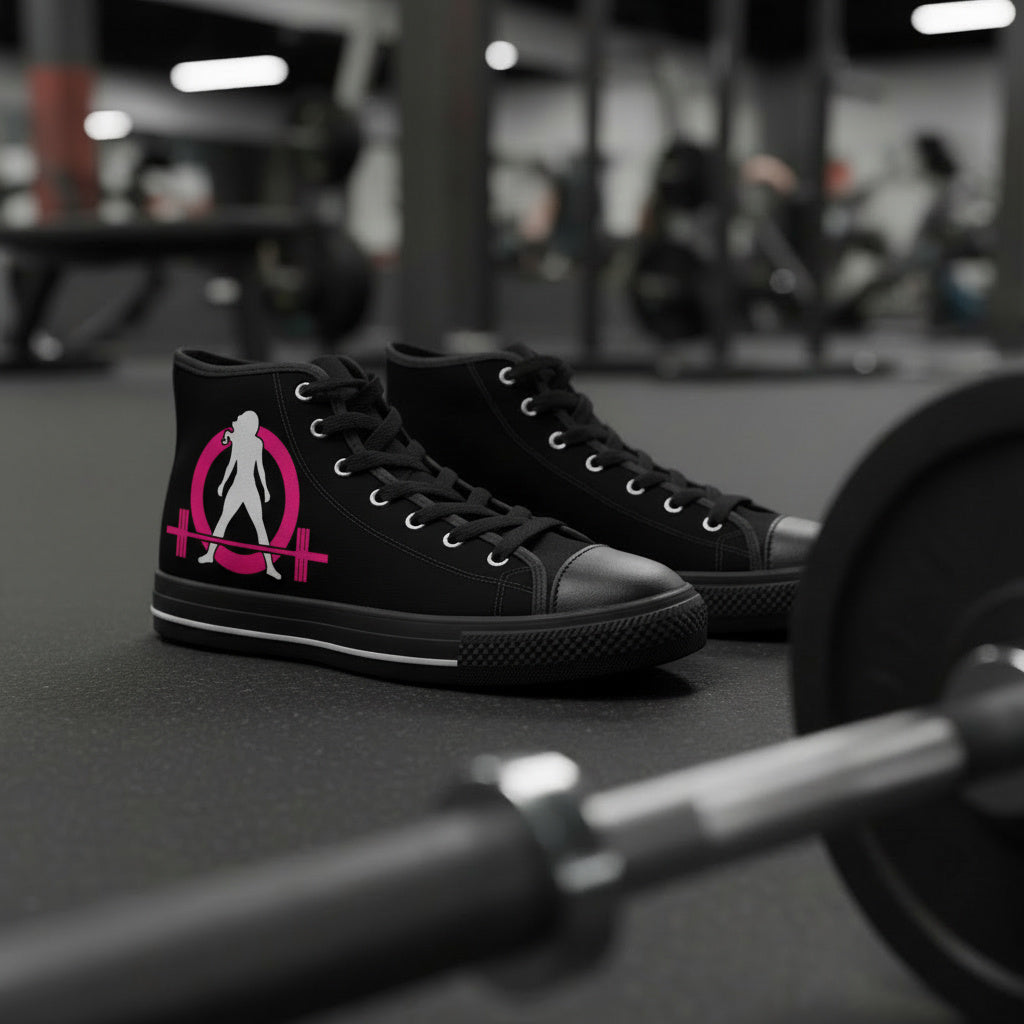 WWLW Women’s Black High-Top Sneakers (Classic Color Logo)