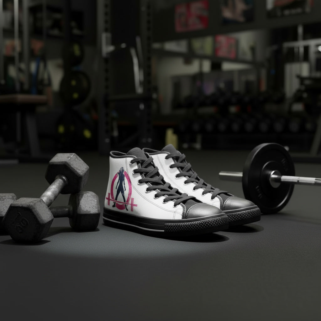 Women's Classic Sneakers - White - Classic Distressed Logo