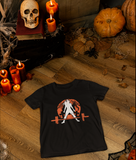 Halloween Graveyard  - Unisex Softstyle T-Shirt - White Logo - Plain Back