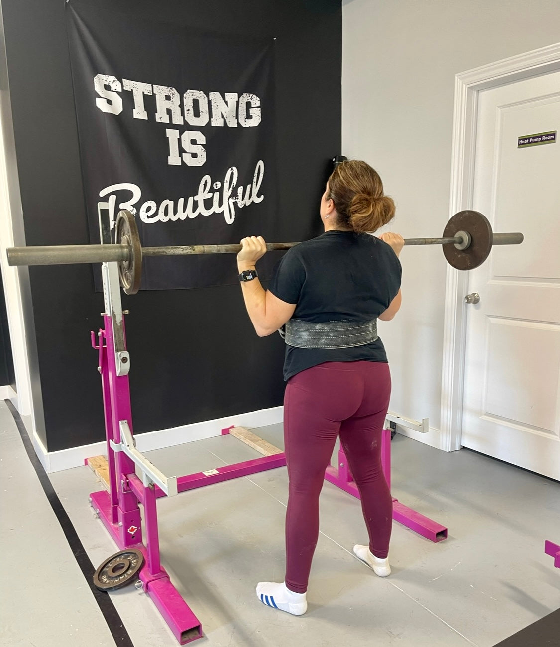 Indoor Wall Tapestries - Strong Is Beautiful White on Black