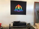 Indoor Wall Tapestries - Black with Pride Logo