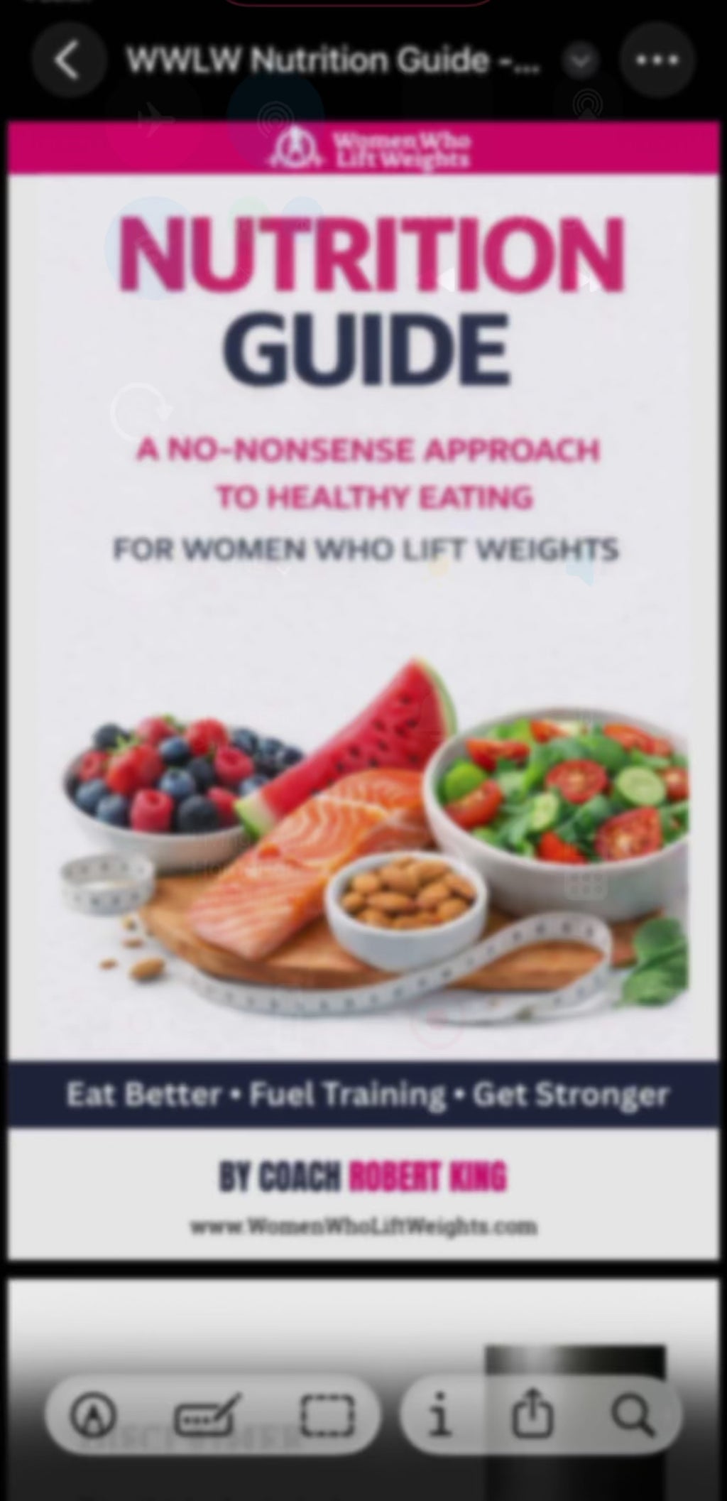 WWLW Nutrition Guide (Digital PDF) — A No-Nonsense Nutrition Guide for Women Who Lift Weights