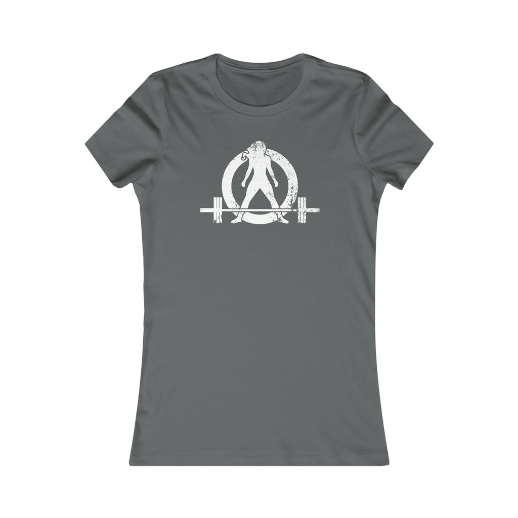 Kick Your Ass - Women's Favorite Tee - White Distressed Logo