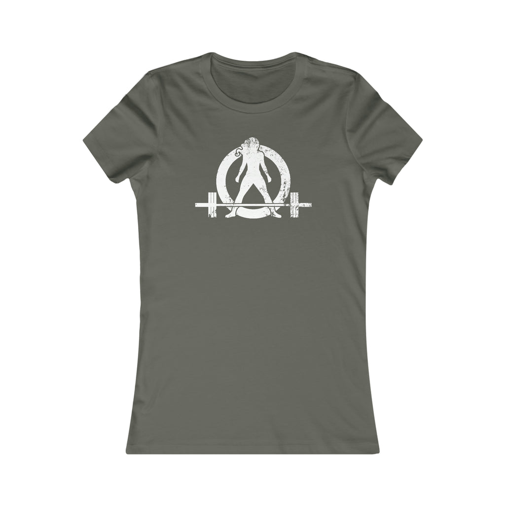 Kick Your Ass - Women's Favorite Tee - White Distressed Logo