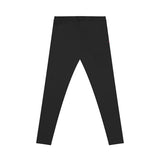 Black Women's Casual Leggings - Color Logo - Right Hip