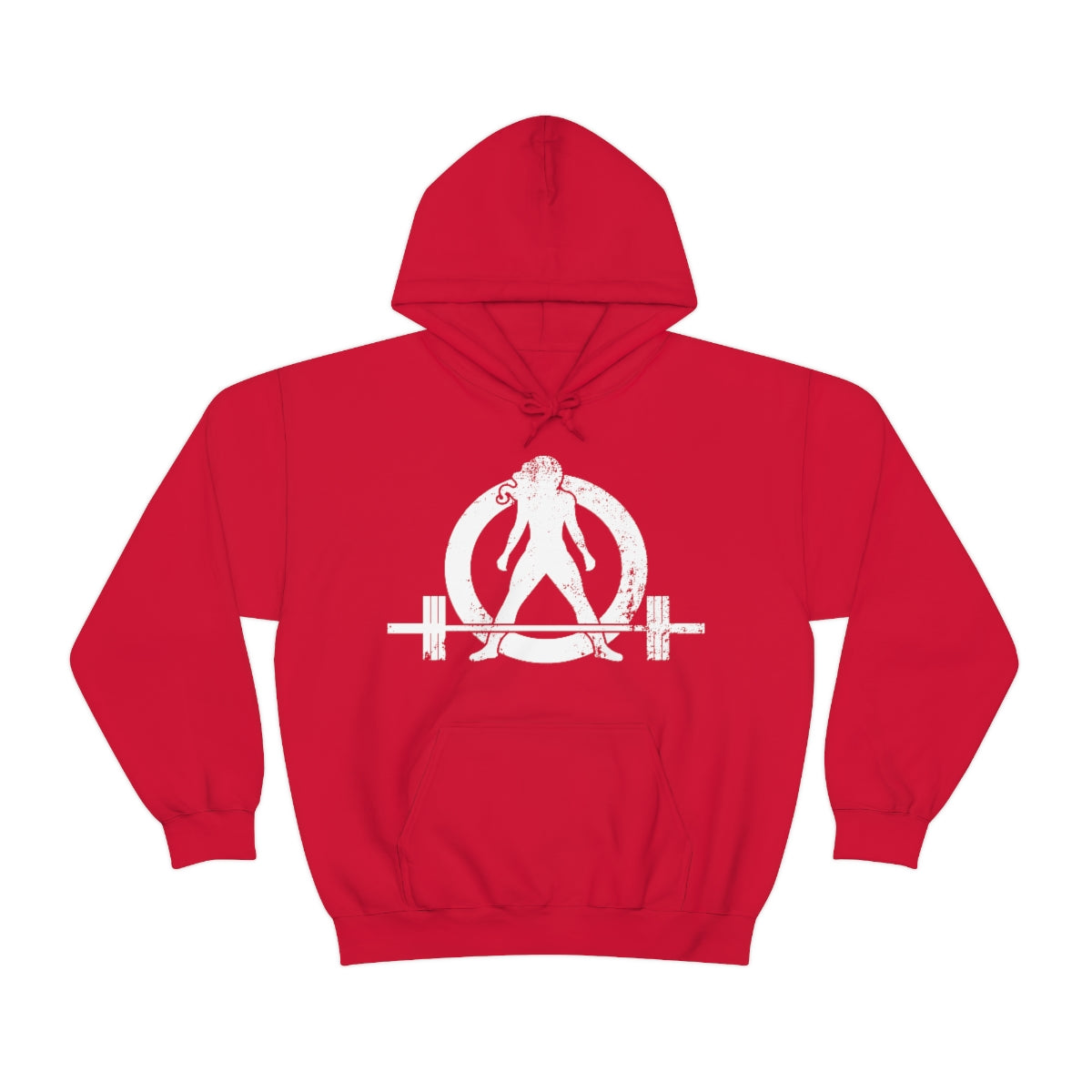 Unisex Heavy Blend Hooded Sweatshirt - Distressed White Logo - Plain Back (BEST SELLER)