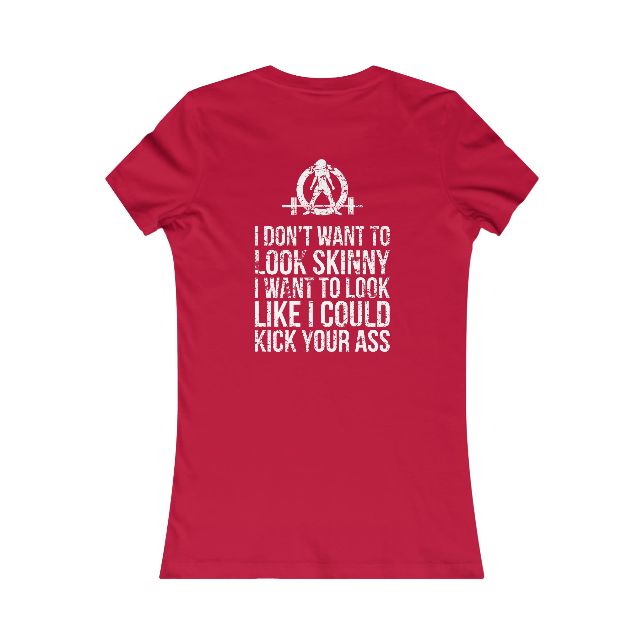Kick Your Ass - Women's Favorite Tee - White Distressed Logo