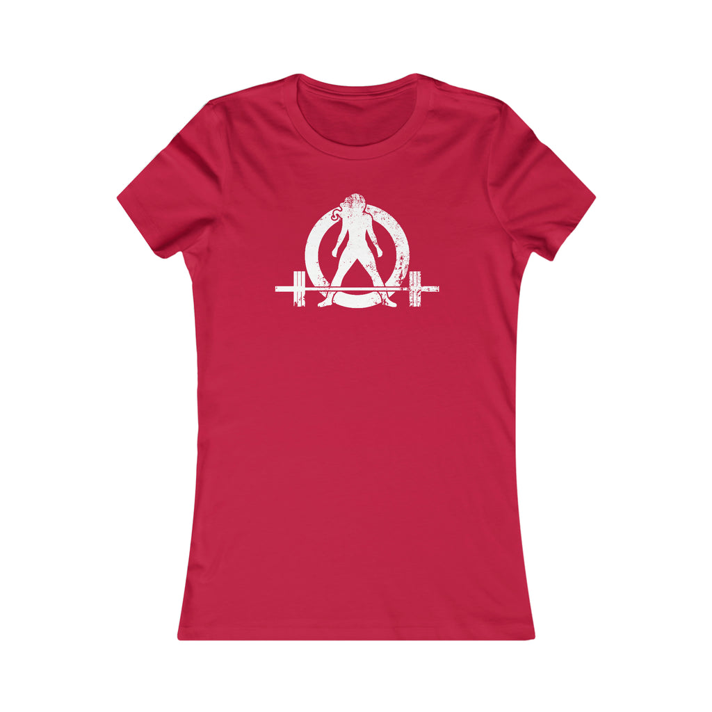 Kick Your Ass - Women's Favorite Tee - White Distressed Logo
