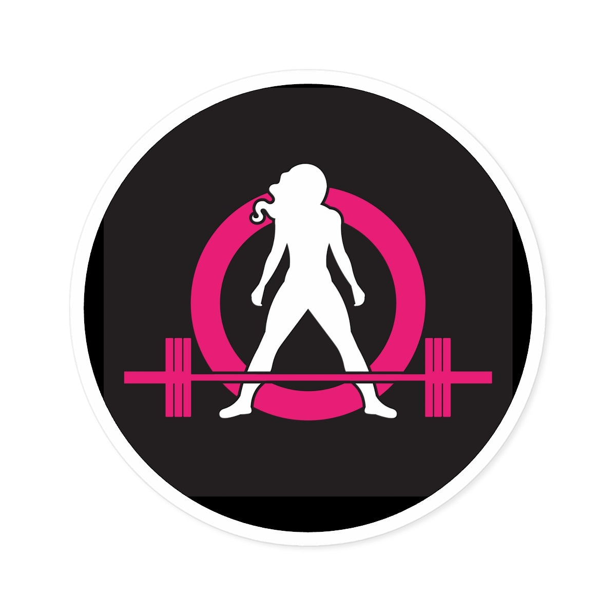 Round Stickers, Indoor\Outdoor - Classic Black Logo