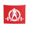Indoor Wall Tapestries - Red with White Distressed Logo