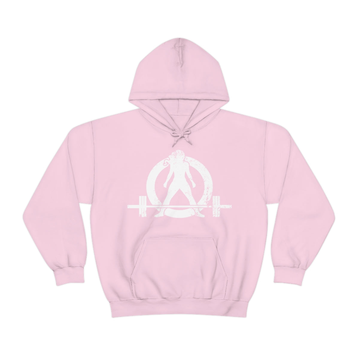 Unisex Heavy Blend Hooded Sweatshirt - Distressed White Logo - Plain Back (BEST SELLER)