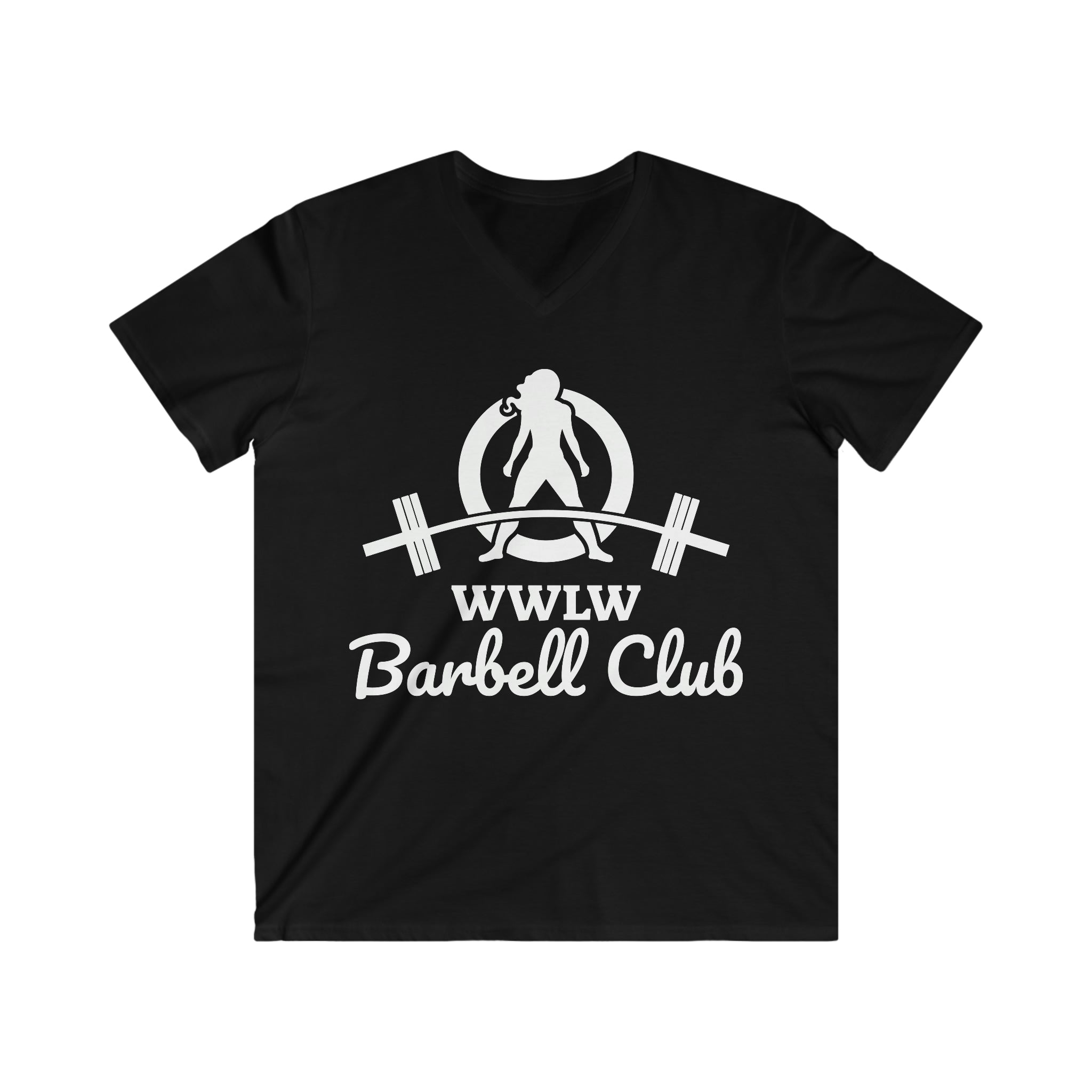 Classic Black Logo - Men's Fitted V-Neck Short Sleeve Tee