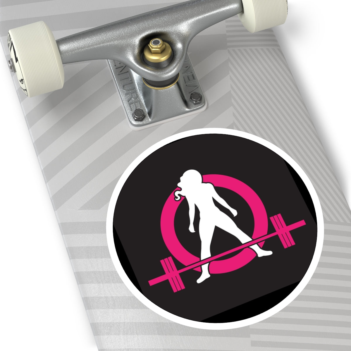 Round Stickers, Indoor\Outdoor - Classic Black Logo