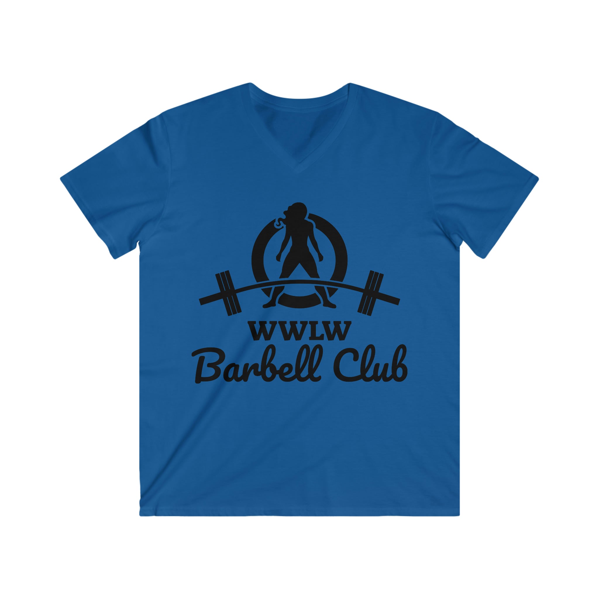 Classic Black Logo - Men's Fitted V-Neck Short Sleeve Tee