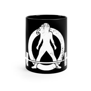 11oz Black Mug - Distressed Logo