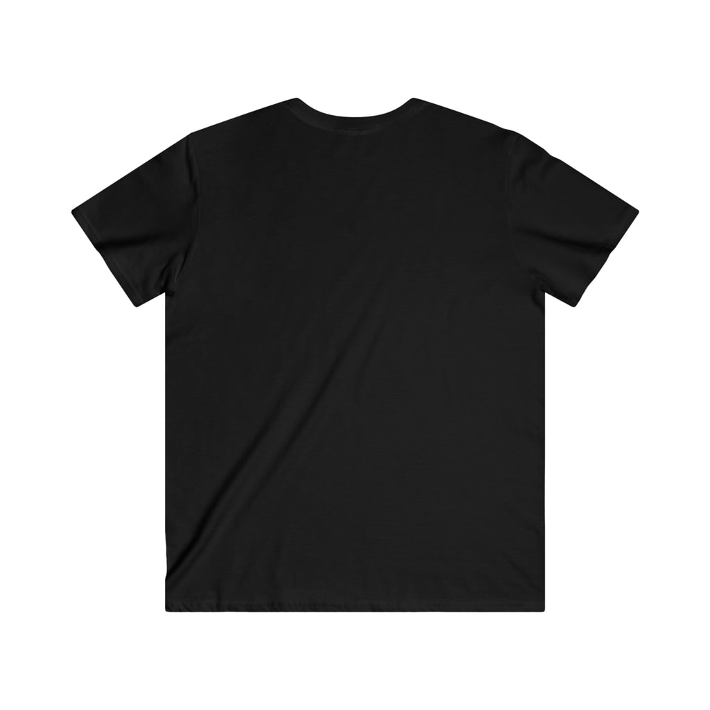 Classic Black Logo - Men's Fitted V-Neck Short Sleeve Tee