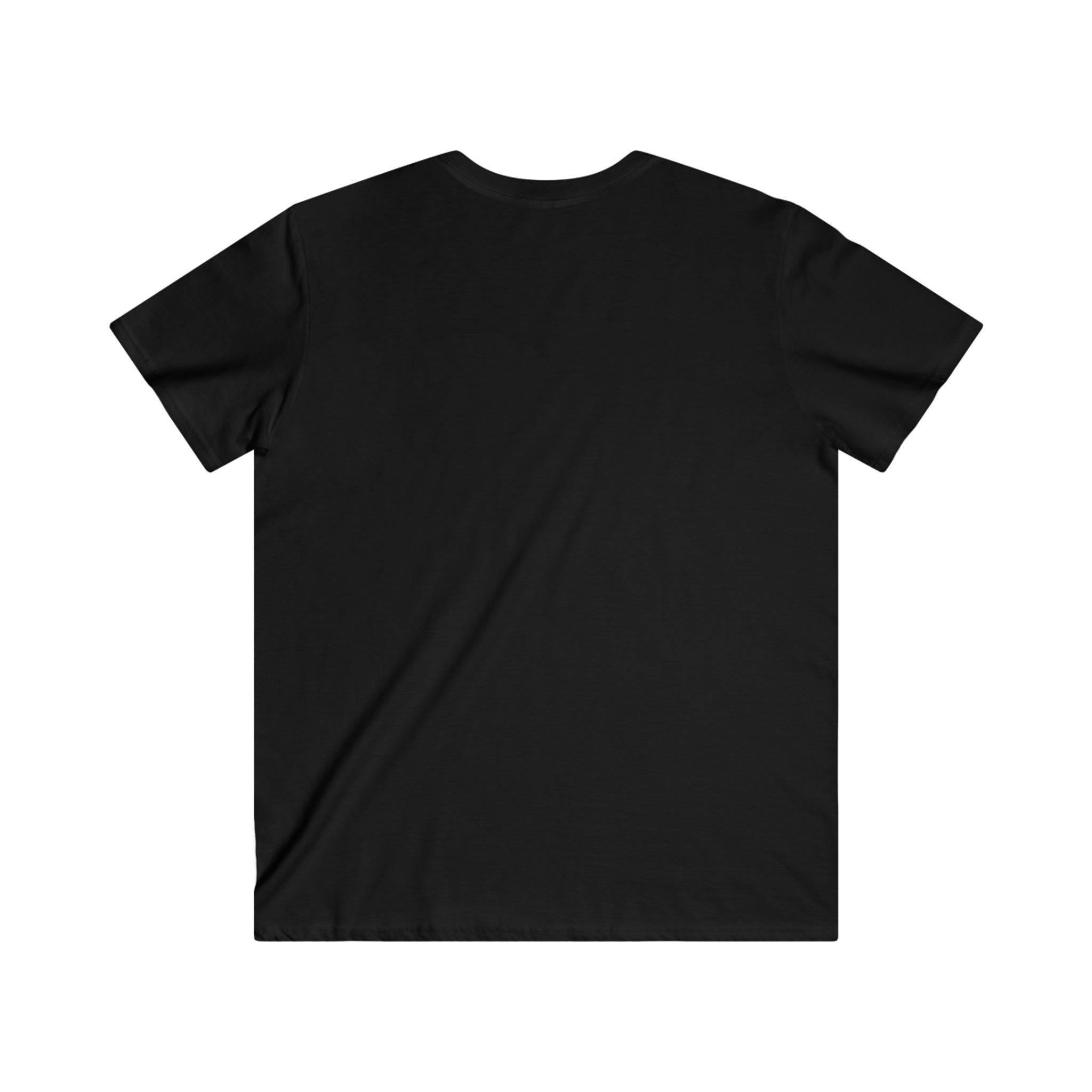 Classic Black Logo - Men's Fitted V-Neck Short Sleeve Tee