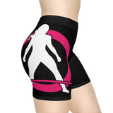 Women's Biker Shorts - Black with Classic Logo