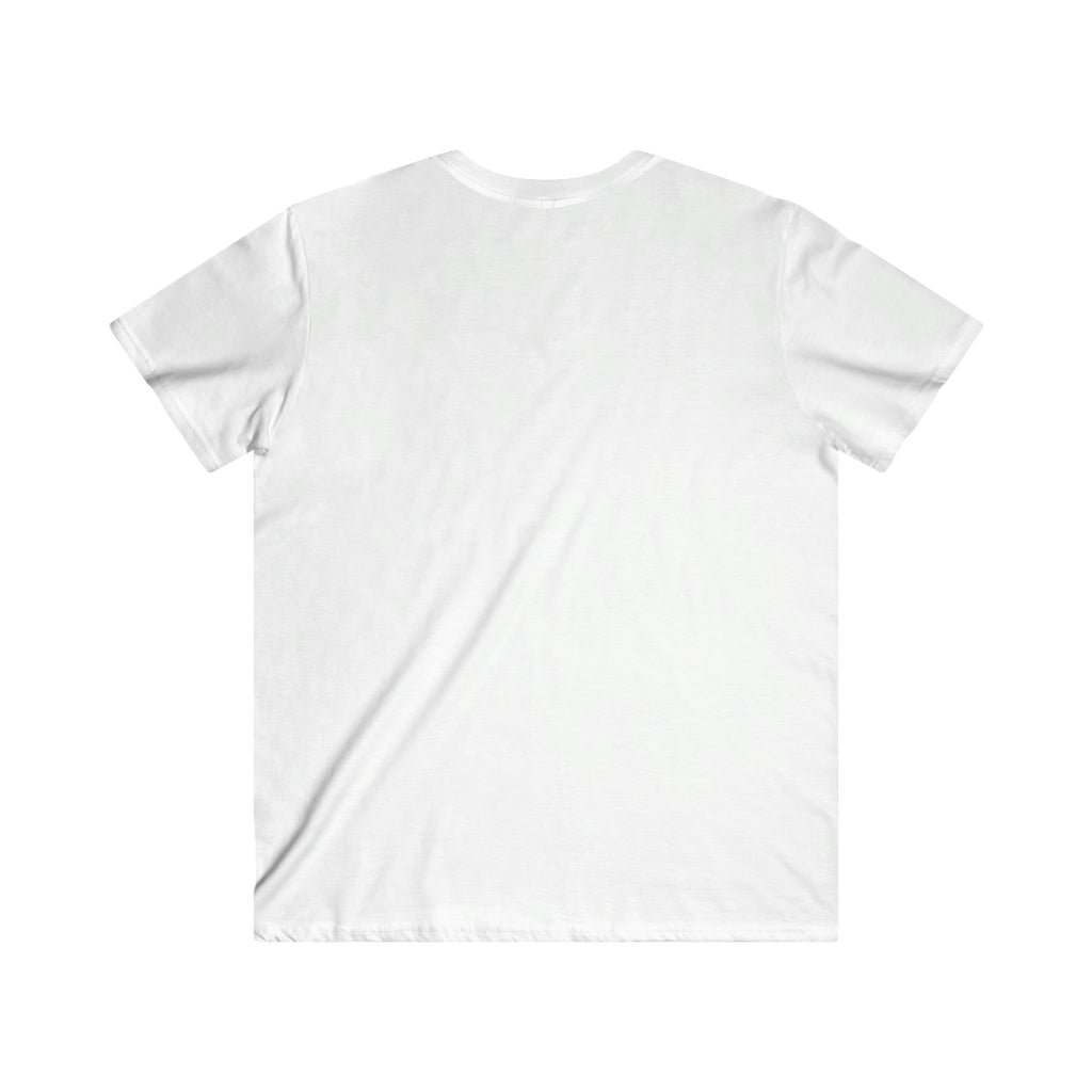 Classic Black Logo - Men's Fitted V-Neck Short Sleeve Tee