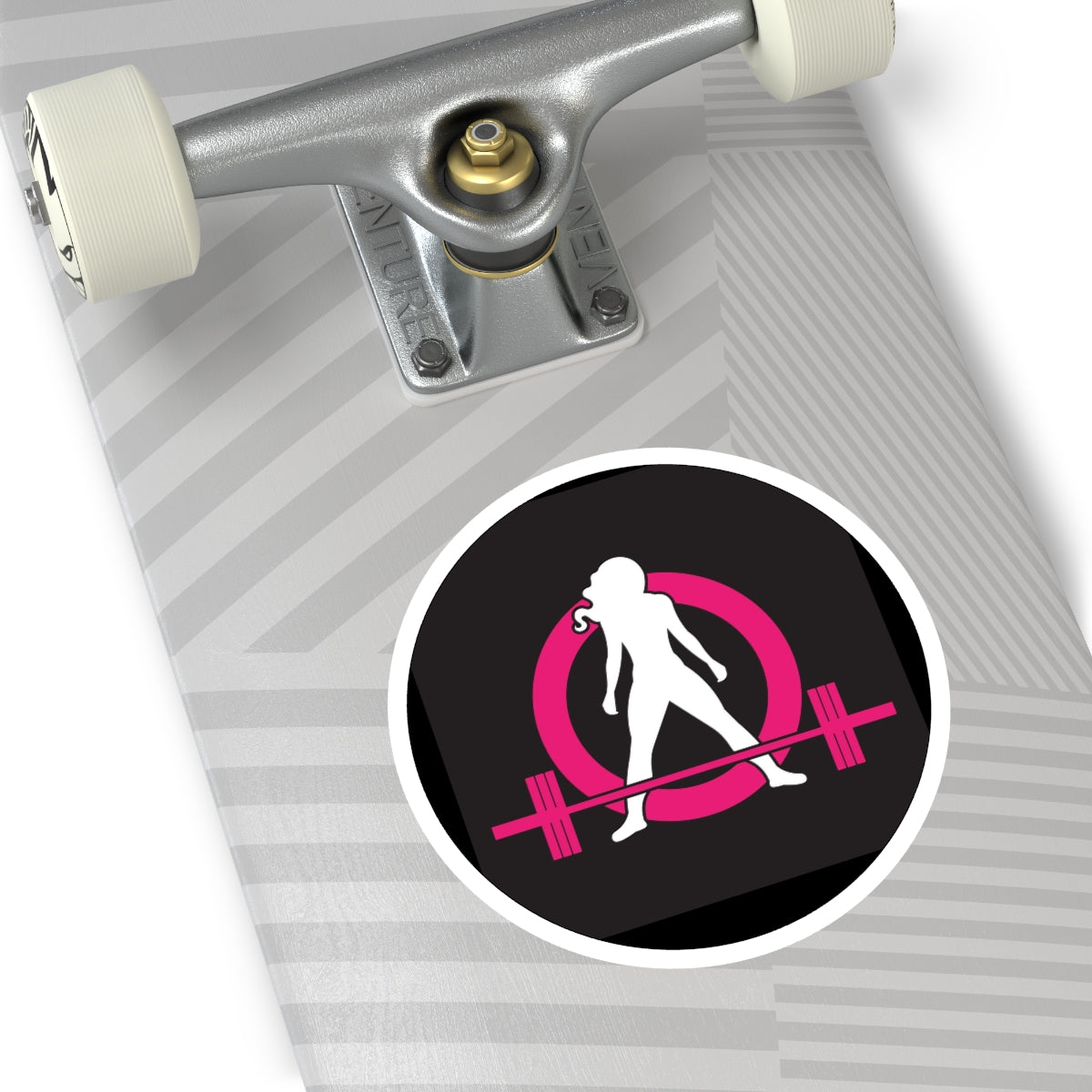 Round Stickers, Indoor\Outdoor - Classic Black Logo