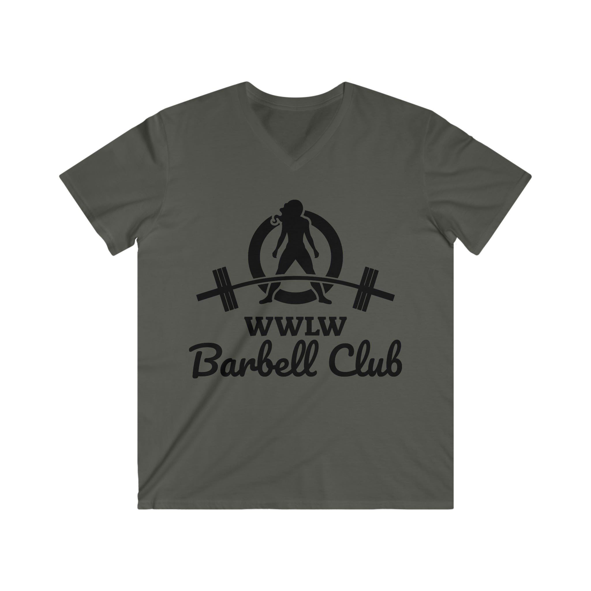 Classic Black Logo - Men's Fitted V-Neck Short Sleeve Tee