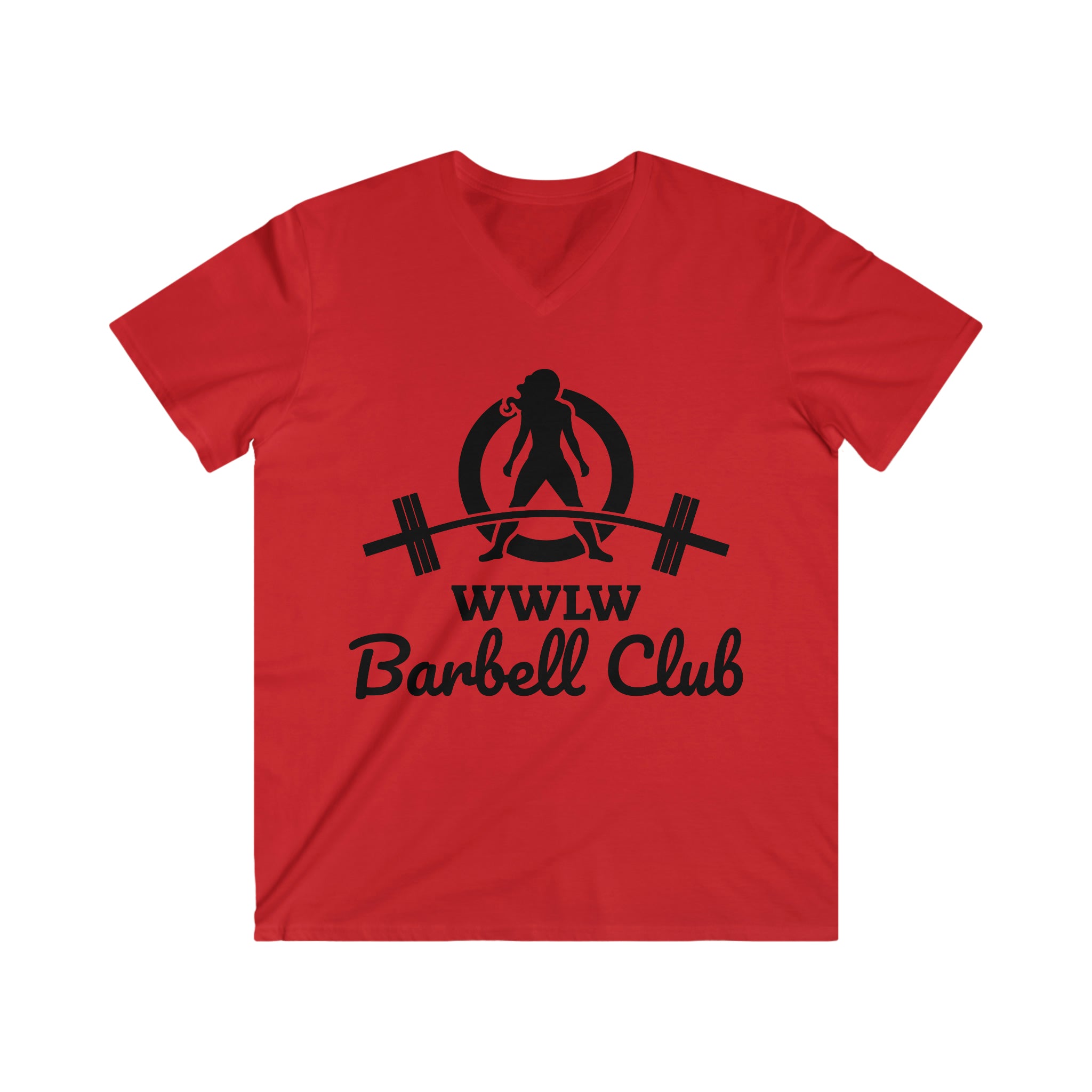 Classic Black Logo - Men's Fitted V-Neck Short Sleeve Tee