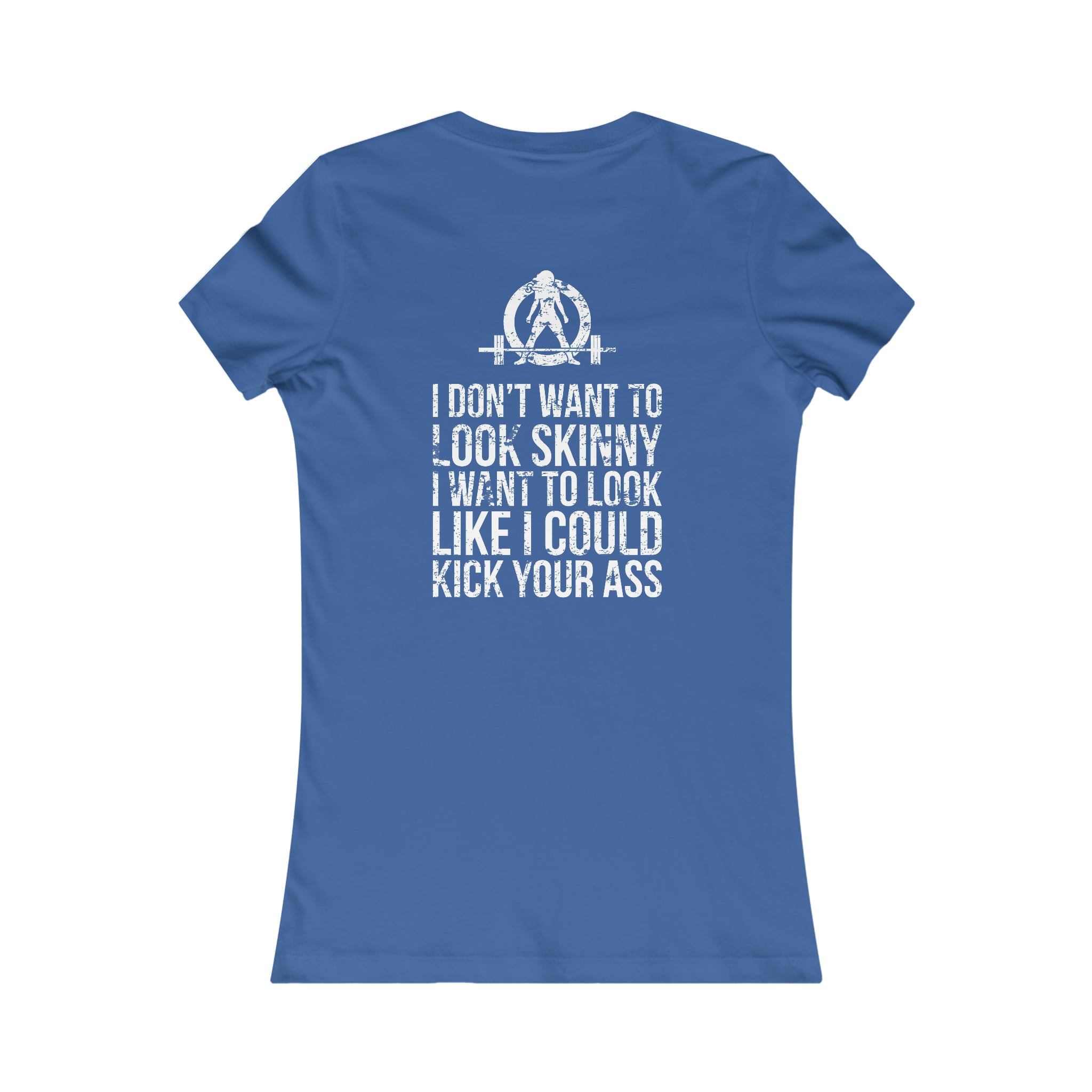 Kick Your Ass - Women's Favorite Tee - White Distressed Logo