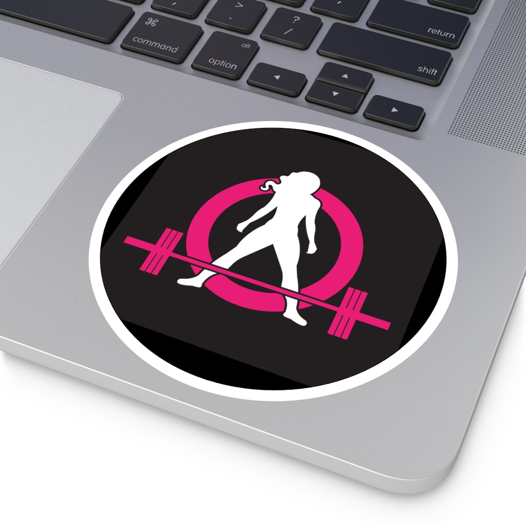 Round Stickers, Indoor\Outdoor - Classic Black Logo