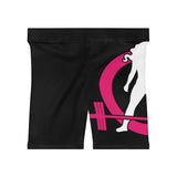 Women's Biker Shorts - Black with Classic Logo